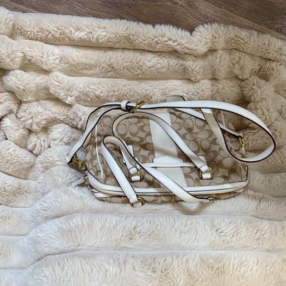 Coach Signature Stripe Nancy Satchel F28505 - Picture 3 of 6